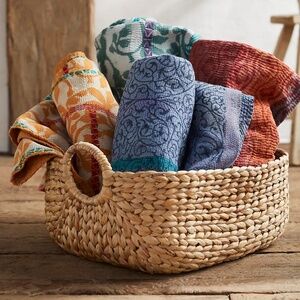 NEW vintage Anthropologie KANTHA pillow COVER case